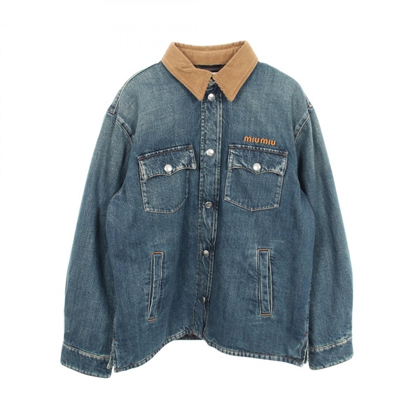 ミュウ ミュウ DENIM PIUMINO ダウンジャケット 衣料品 アウター レディース