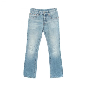 エムエムシックス LOW-WAISTED FLARED JEANS ボタンフライ デニムパンツ 衣料品  ボトムス メンズ