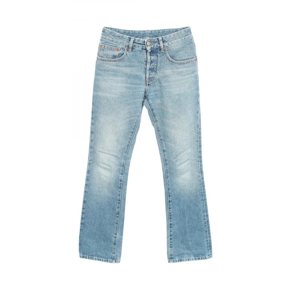 エムエムシックス LOW-WAISTED FLARED JEANS ボタンフライ デニムパンツ 衣料品  ボトムス メンズ