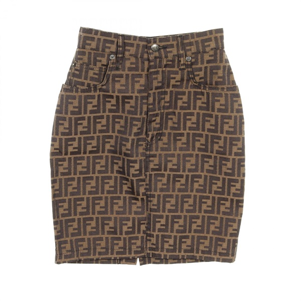 Fendi デニムスカート フェンディ FENDI ロゴ ミニスカート デニム