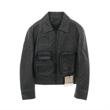 ルイ・ヴィトン モノグラムエンボス ユーティリティ 革ジャン 衣料品 アウター メンズ