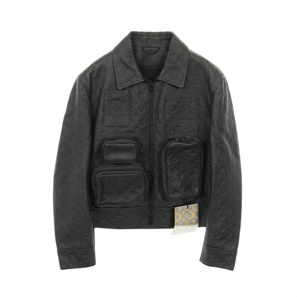 ルイ・ヴィトン モノグラムエンボス ユーティリティ 革ジャン 衣料品 アウター メンズ