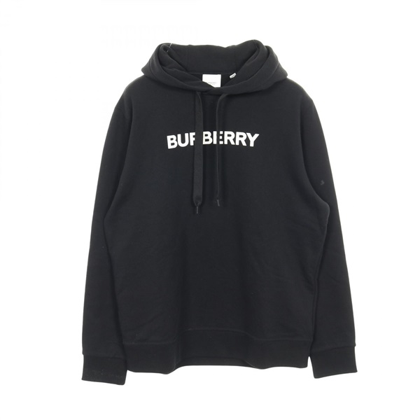 バーバリー　ビッグロゴ　パーカー　現行タグ　センターロゴ　黒　ブラック　Sサイズ Burberry ビッグロゴパーカー 黒 現行品 S 【公式通販】
