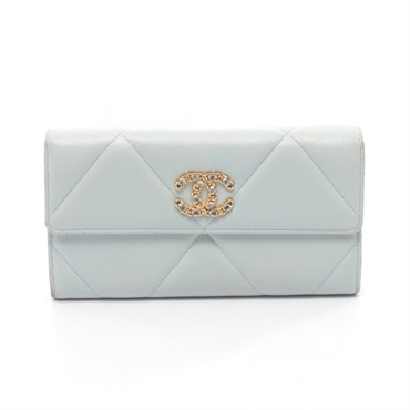 シャネル CHANEL 19 ロング フラップ ウォレット 二つ折り長財布 財布 レディース