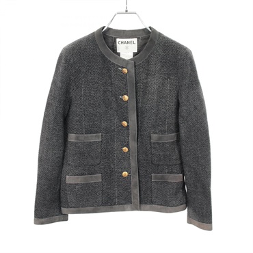 シャネル ココマークボタン ノーカラージャケット 衣料品 アウター レディース P19120V09953