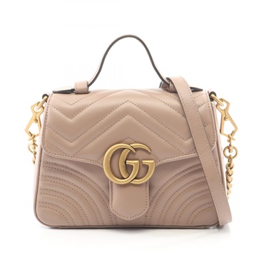 グッチ ミニ トップハンドルバッグ GGマーモント 2WAY ショルダーバッグ バッグ レディース 547260