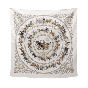 エルメス カレ90 LA PROMENADE DE LONGCHAMPS スカーフ 衣料品 レディース
