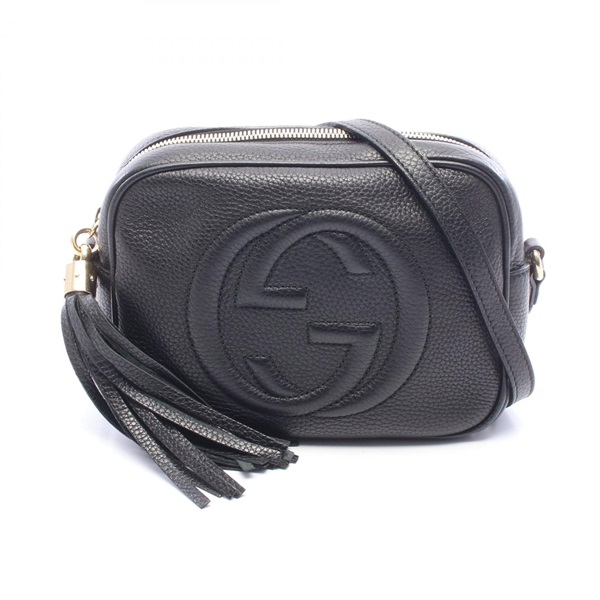 GUCCI ソーホー インターロッキングG ショルダーバッグ 黒 グッチ グッチ(GUCCI)グッチ ソーホー ディスコバッグ インターロッキングG
