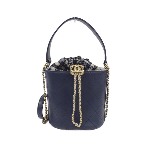 新品未使用 完売品レアシャネル CHANEL シュシュ パール柄 ネイビー