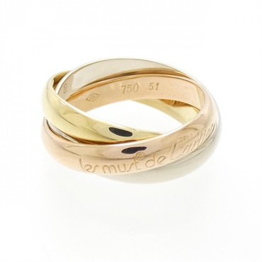 【Cartier 】ヴィンテージ　トリニティリング750　7号 楽天市場】カルティエ トリニティ リング 指輪 750 7号 Cartier : Le