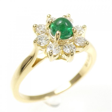 ティファニー(TIFFANY＆CO)フラワー エメラルド リング