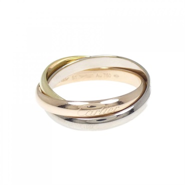 【新品•未使用•最終値下げ!!】カルティエ　トリニティ リング カルティエ トリニティ リング 750(WG)×セラミック 7.7g 59