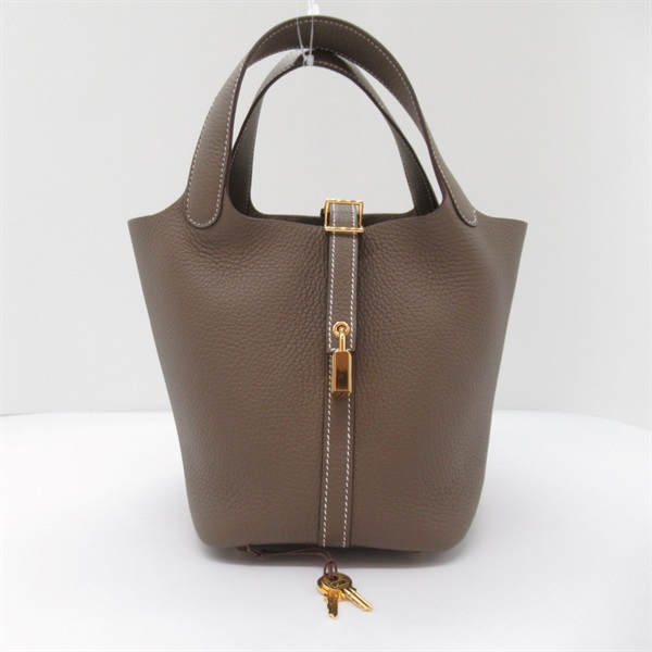 HERMES ピコタンロック 18 PM エトゥープ ハンドバッグ 希少で大人気♪】HERMES ピコタンロック18 PM エトゥープ