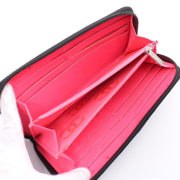 シャネル(CHANEL)シャネル カンボンライン ラウンド長財布 財布