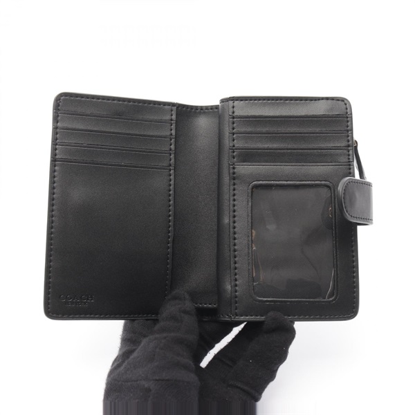 コーチ COACH シグネチャー ダイアゴナル 二つ折り財布 財布 レザー PVC レディース ブラウン系 / ブラック系 F23553 【中古】 コーチ(COACH)コーチ シグネチャー ダイアゴナル 二つ折り財布 財布
