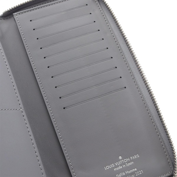 ルイヴィトン ラウンド 長財布 グレー 小物 中古品 ルイ・ヴィトン(LOUIS VUITTON)ルイ・ヴィトン ジッピーウォレット