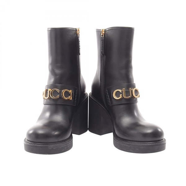 グッチ(GUCCI)グッチ ロゴ ショート ブーツ 靴 レディース