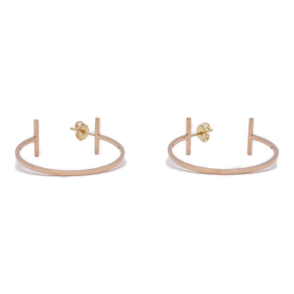 ティファニー(TIFFANY＆CO)Tワイヤーフープ ピアス