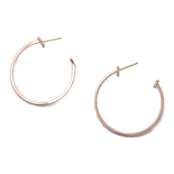 ティファニー(TIFFANY＆CO)Tワイヤーフープ ピアス