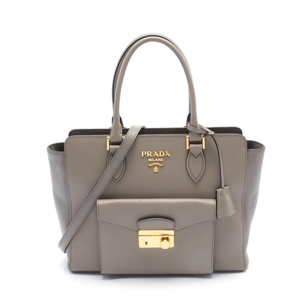プラダ(PRADA)プラダ SAFFIANO+SOFT CALF ハンドバッグ バッグ