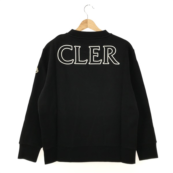 美品　モンクレール 黒 クロップドスウェットS モンクレール レディース トレーナー MONCLER ブランド トップス プル
