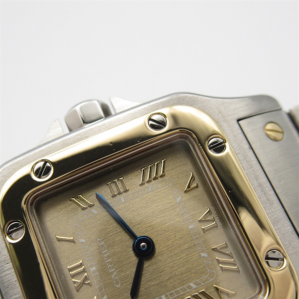 【美品】カルティエ サントスガルベ クォーツ【1057930】K18YG 稼働品 美品】カルティエ サントスガルベ クォーツ【1057930】K18YG