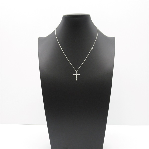 新品未使用】Pt950ダイヤモンドクロスネックレス 聞きづらかっ 