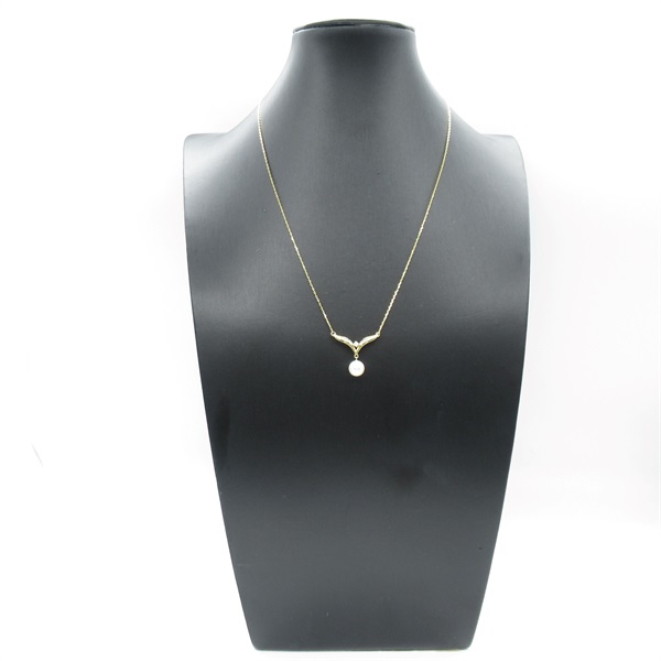 14K MIKIMOTO（ミキモト） パールダイヤモンドネックレス ミキモト K18 ネックレス ダイヤモンド パール アクセサリー