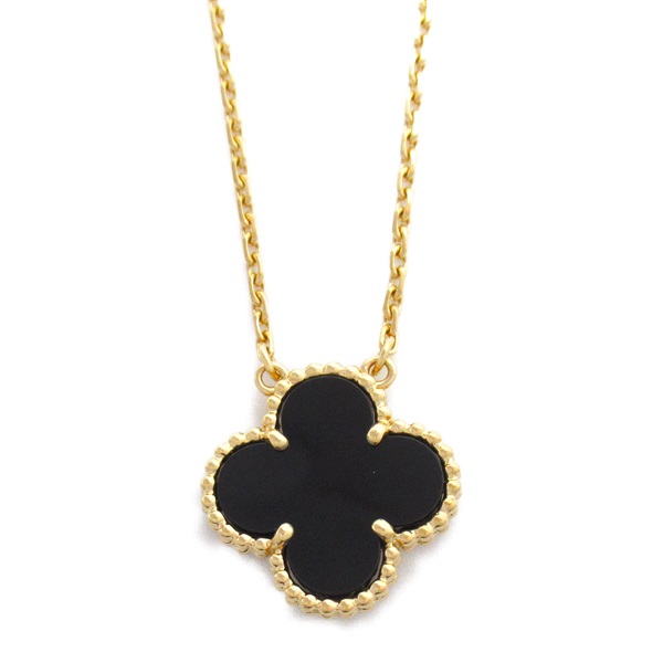 美品【ブラックオニキス✤大きなドロップカット】ヴィンテージネックレス 925刻印 ヴァンクリーフ＆アーペル(Van Cleef & Arpels)ヴァンクリーフ