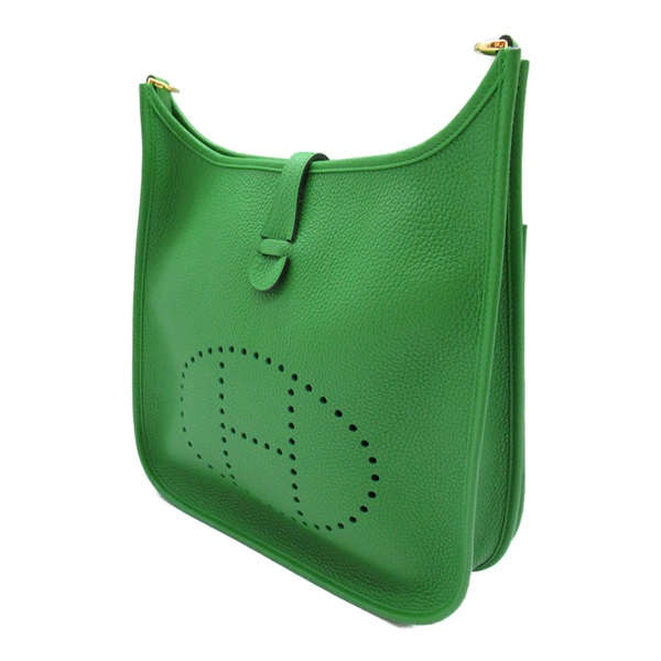 ＊happyhlvさま＊専用　エルメス エヴリン1 ショルダー バッグ グリーン エルメス(HERMES)エルメス エヴリンPM ヴェールユッカ ショルダー