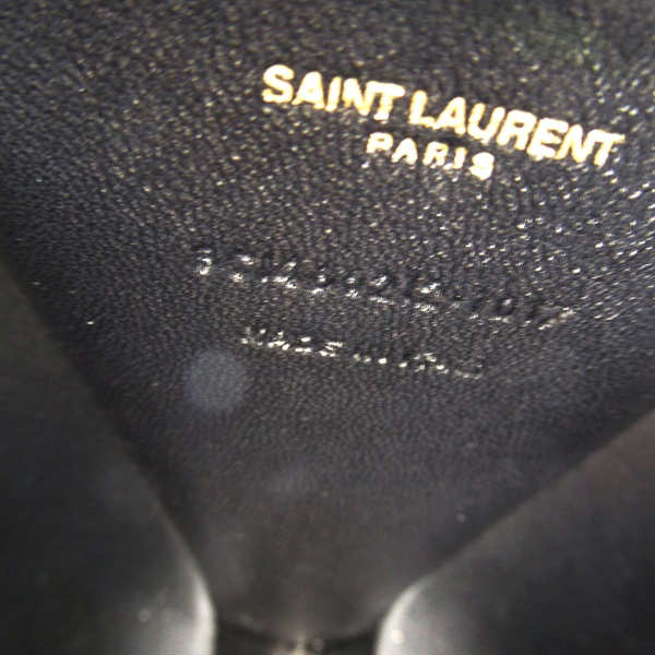 正規品イヴ・サンローラン　ハート型バッグ イヴサンローランハートスタッズ ミニフリンジ 黒 シルバー金具
