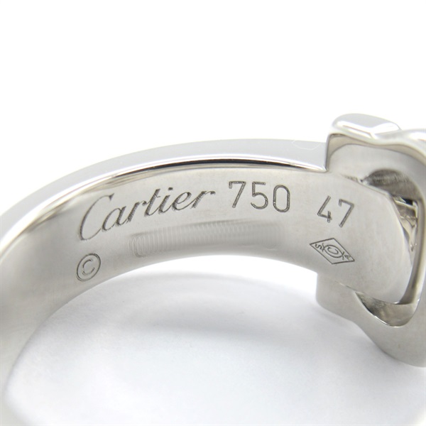 美品❗️新品仕上げ済み❗️カルティエ　2C C2 ドゥーブル　C ダイヤ Cartier カルティエ C2リング #51 11号 K18WG ダイヤモンド 2C