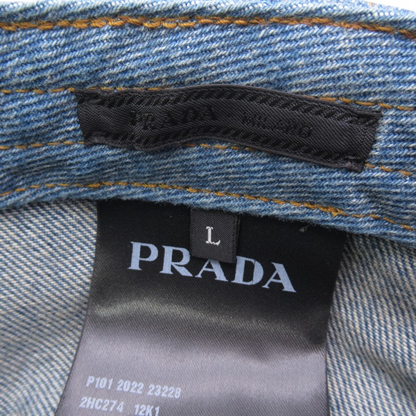 プラダ デニム キャップ ブランドオフ PRADA コットン キャップ コットン メンズ レディース