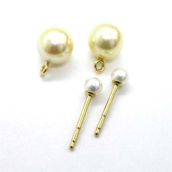 みー】ミキモト⭐︎パールピアス☆ピンクゴールド☆現行品 2025年最新