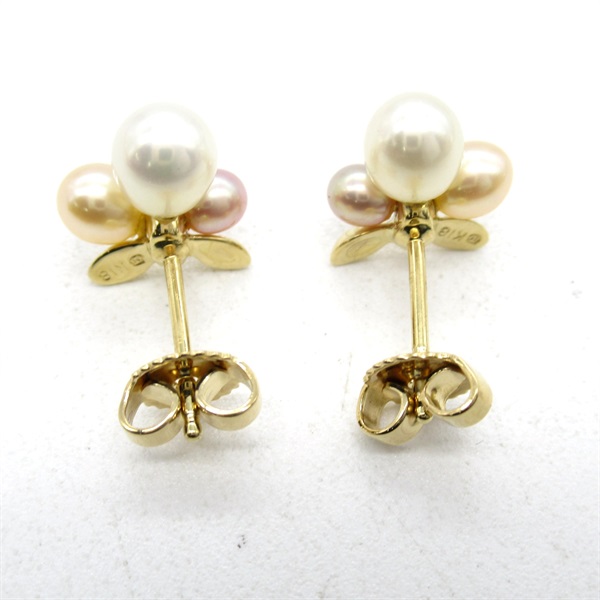 ミキモト　パール　ピアス　綺麗な状態　付属品なし　刻印あり MIKIMOTO ミキモト パール ピアス K18 Mマーク 刻印有り