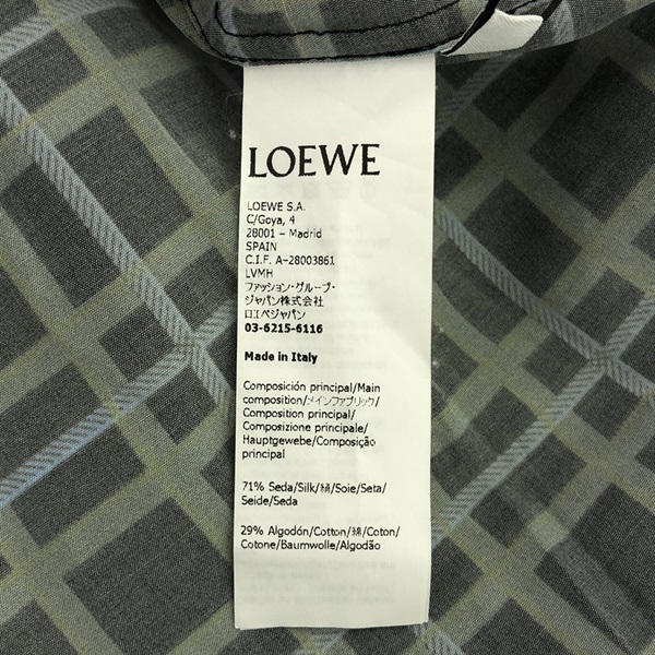 ロエベ(LOEWE)ロエベ チェストポケット チェックシャツ 長袖シャツ
