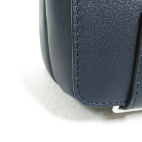 ♪ ロエベネイビー レザー メッセンジャーバッグ LOEWE（ロエベ） 完売御礼 メンズ ショルダーバッグ MILITARY