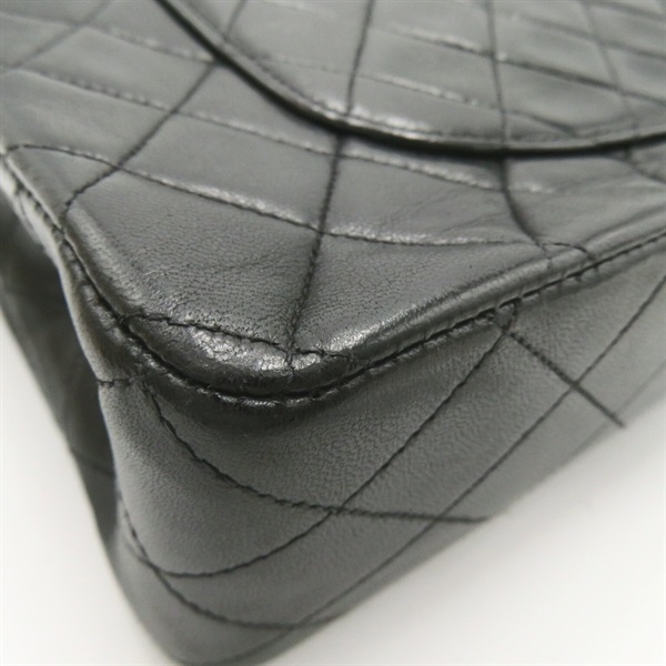 CHANEL マトラッセ ダブルフラップ チェーンショルダーバッグ ブラック シャネル(CHANEL)シャネル マトラッセ ダブルフラップチェーン