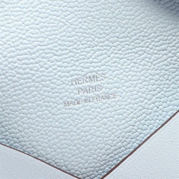 未使用品】HERMES 名刺入れ カルヴィ アリシアン 水色