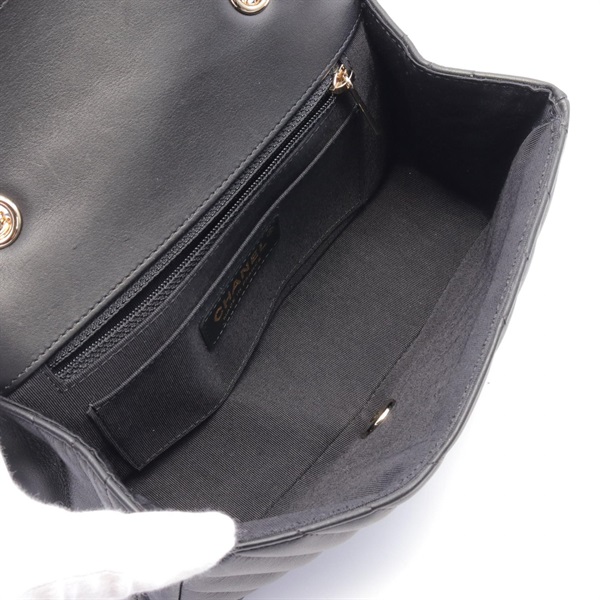シャネル(CHANEL)シャネル シェブロン Vステッチ フルフラップ