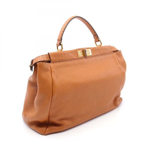 フェンディ ピーカブー ラージ ハンドバッグ ショルダーバッグ 2WAY 8BN210 ピンクベージュ レザー レディース FENDI 【中古】 2WAYバッグ バッグ・財布・ファッション小物 フェンディ ピーカブー