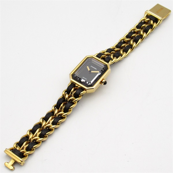 CHANEL シャネル プルミエールM H0001 腕時計
 GP GP ブラック クオーツ ブラック　文字盤 レディース【中古】 CHANEL シャネル プルミエールM H0001 ウィメンズ クォーツ 腕時計の
