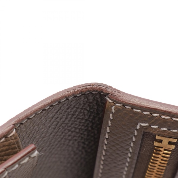 エルメスべアンスフレHロゴ長財布ひ二つ折りヴォーエプソン茶ブラウン刻◻︎Ｊです。 エルメスべアンスフレHロゴ長財布ひ二つ折りヴォーエプソン茶ブラウン