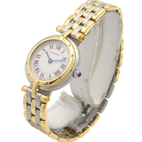 Cartier★パンテール SM 21mm 3ロウ レディース クォーツ★中古 可動 文字盤ヤケあり[10084 カルティエ(CARTIER)カルティエ パンテール SM 3ロウ 腕時計 時計