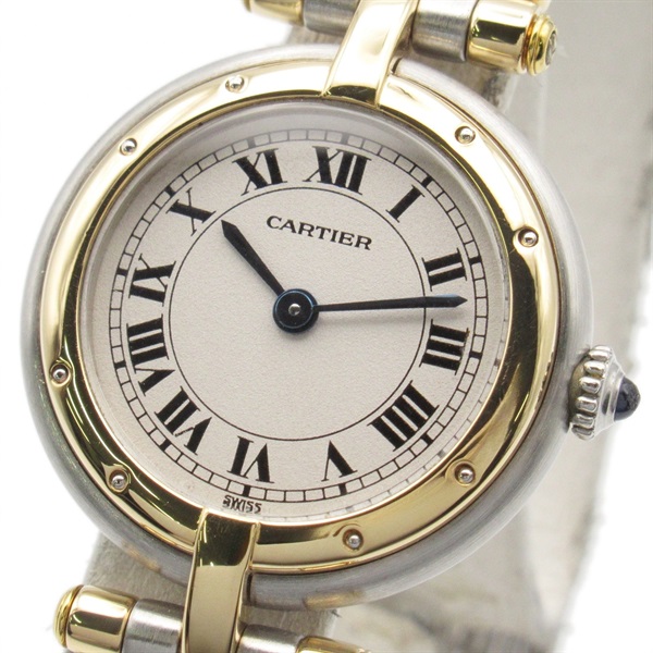 Cartier★パンテール SM 21mm 3ロウ レディース クォーツ★中古 可動 文字盤ヤケあり[10084 カルティエ(CARTIER)カルティエ パンテール SM 3ロウ 腕時計 時計