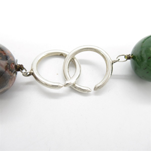 1円 ティファニー マルチカラーストーン シルバー ネックレス ブレスレット 計2点セット DK590