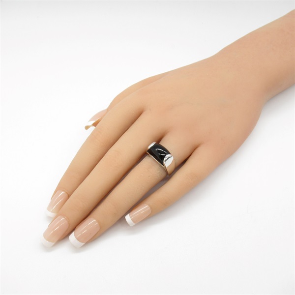 ★タイムセール★BVLGARI ブルガリ トロンケット オニキ 指輪 K18WG ブルガリ(BVLGARI)ブルガリ トロンケット オニキス リング