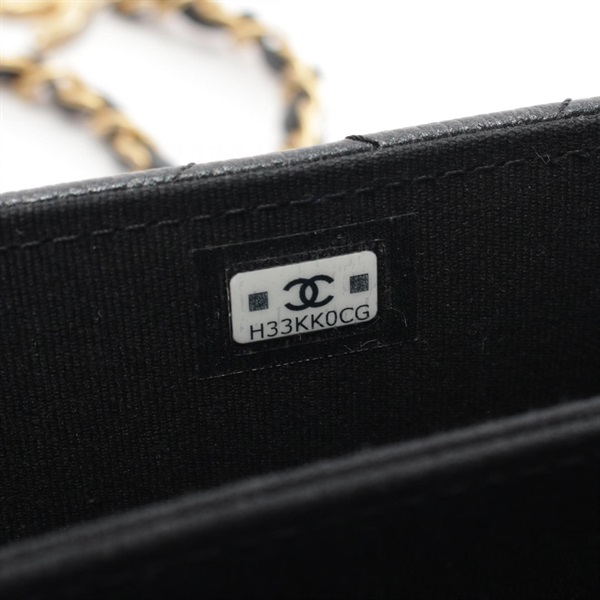 シャネル ミニマトラッセ チェーン クラッチ ブランドオフ CHANEL レザー ショルダーバッグ ラムスキン 中古 レディース シャネル(CHANEL)シャネル ミニマトラッセ チェーン クラッチ