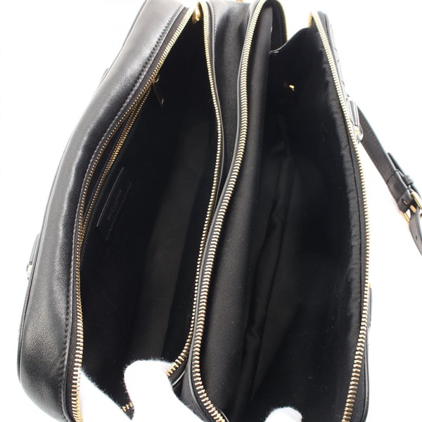 返送品 マカダム ハンドバッグ ミニボストンバッグ PVC レザー ダークブラウン