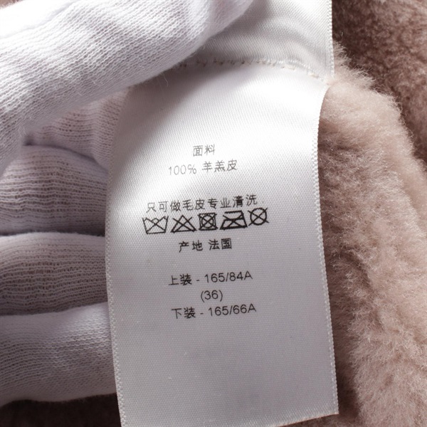 Dior - ディオール Dior ライダースジャケット 衣料品 アウター ムートン レディース ピンク系 3A25254A5800 【中古】 ディオール(Dior)ディオール ライダースジャケット 衣料品 アウター